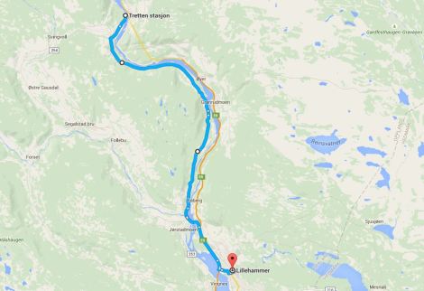 Tretten - Lillehammer via Fv 319